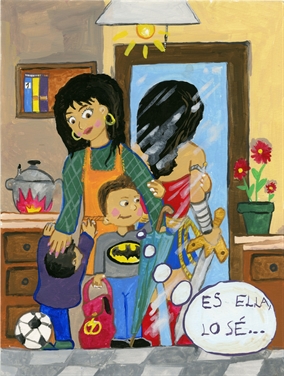 Ganadores del concurso de dibujo infantil ECC - FNAC - Mi madre es Wonder Woman