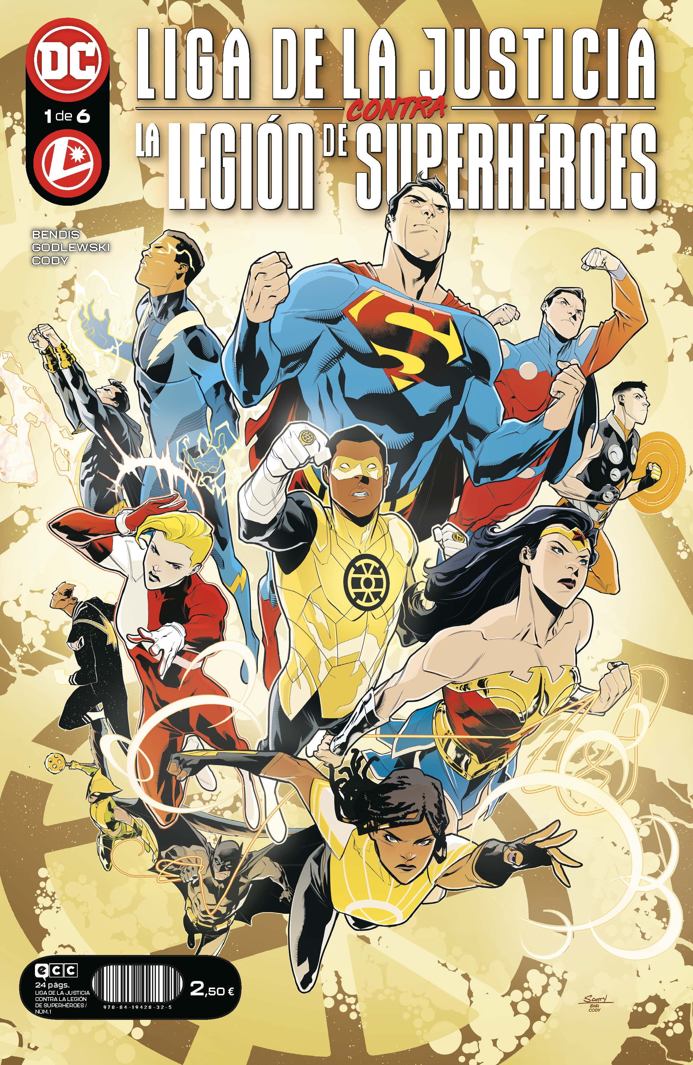 Catarata cambiar conducir Liga de la Justicia contra la Legión de Superhéroes núm. 1 de 6 - ECC Cómics